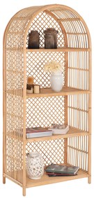 ΒΙΒΛΙΟΘΗΚΗ  ΑΠΟ ΦΥΣΙΚΟ RATTAN ΣΕ ΦΥΣΙΚΟ ΧΡΩΜΑ 80x40x182Υεκ.