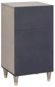 vidaXL Πλαϊνό γραφείο με ράφι Γκρι και Χρυσό 40 x 33.5 x 75 εκ