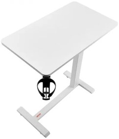 VEVOR Overbed Table Mobile Bed Side Desk with 4 Hidden Wheels Cup Holder White