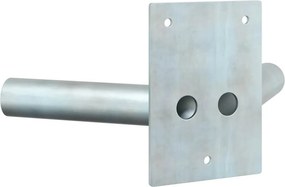 vidaXL Στήριγμα Σημαίας Ασημί 11,5 x 7,5 x 0,2 εκ. Ατσάλι