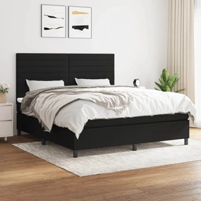 ΚΡΕΒΑΤΙ BOXSPRING ΜΕ ΣΤΡΩΜΑ ΜΑΥΡΟ 160X200 ΕΚ. ΥΦΑΣΜΑΤΙΝΟ 3141867