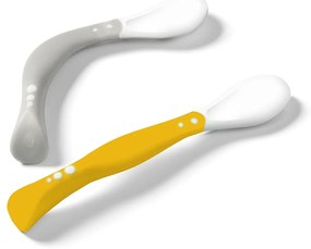Κουτάλια Φαγητού (Σετ 2τμχ) BabyOno Grey-Yellow BN1066/05
