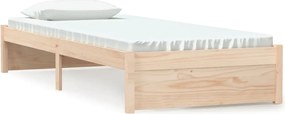 vidaXL Πλαίσιο Κρεβατιού 75 x 190 εκ. από Μασίφ Ξύλο Small Single