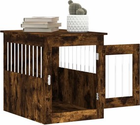 vidaXL Κλουβί Σκύλου Καπνιστή Δρυς 55x75x65 εκ. από Επεξεργ. Ξύλο