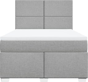 vidaXL Κρεβάτι Boxspring με Στρώμα Αν. Πράσινο 160x200εκ Υφασμάτινο