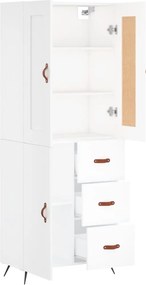 vidaXL Ντουλάπι Λευκό 69,5x34x180 εκ. από Επεξεργασμένο Ξύλο