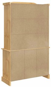 vidaXL Βιτρίνα Corona Καφέ 112x43x196εκ. Μασίφ Ξύλο Μεξικάνικου Πεύκου