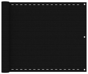 vidaXL Διαχωριστικό Βεράντας Μαύρο 75x400 εκ. από HDPE