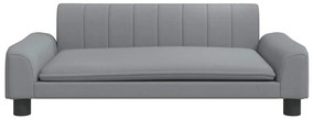 vidaXL Καναπές Παιδικός Ανοιχτό Γκρι 90 x 53 x 30 εκ. από Ύφασμα