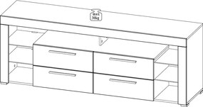 Έπιπλο τηλεόρασης Torino - 180.00Χ44.00Χ67.00cm