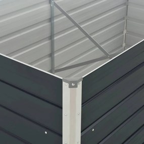 vidaXL Ζαρντινιέρα Ψηλή Ανθρακί 160x80x45 εκ. Γαλβανισμένος Χάλυβας
