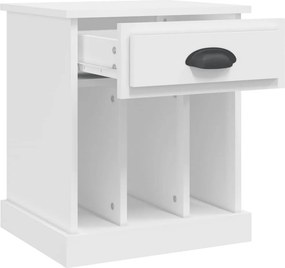 vidaXL Κομοδίνα 2 τεμ. Λευκά 43x36x50 εκ.