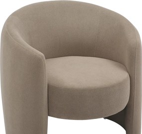 Πολυθρόνα Barken pakoworld ύφασμα σε γκρι-μπεζ απόχρωση 77x74.5x73εκ