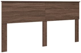 vidaXL Σκελετός Κρεβατιού Καφέ δρυς 200 x 200 cm Επεξεργασμένο ξύλο