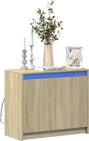 vidaXL Ντουλάπι με Φώτα LED Sonoma Δρυς 72x34x61 εκ Επεξεργασμένο Ξύλο