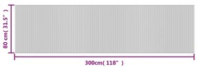 Χαλί Ορθογώνιο Καφέ 80 x 300 εκ. Μπαμπού - Καφέ