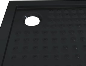 vidaXL Δίσκος Βάσης Ντους με Τρύπες 80 x 80 x 4 cm ABS Μαύρο