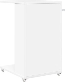 vidaXL Τραπεζάκι Πλευράς Λευκό 40 x 35 x 60 εκ. Επεξεργασμένο ξύλο