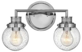 Απλίκα Φωτιστικό Μπάνιου 2xE27 IP44 Poppy Quintiesse Elstead Lighting QN-POPPY2-PC-BATH Χρώμιο