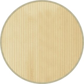 vidaXL Χαλί Στρογγυλό Ανοιχτό Φυσικό 80 εκ. Μπαμπού