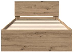 vidaXL Σκελετός Κρεβατιού Artisan Oak 100 x 200 cm Επεξεργασμένο ξύλο