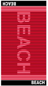 Πετσέτα Θαλάσσης 73 Red-Black DimCol Θαλάσσης 90x170cm 100% Cotton