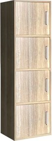 CLOSET Ντουλάπι Βοηθητικό Τετράφυλλο, Απόχρωση Sonoma   1τμχ