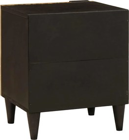 vidaXL Κομοδίνο 2 pcs Μαύρο και Χρυσό 40 x 33 x 46 εκ.