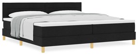 vidaXL Κρεβάτι Box Spring με Στρώμα Μαύρο 200x200 cm Ύφασμα