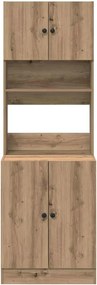 vidaXL Πλαϊνός πάγκος κουζίνας Artisan Oak 60 x 50 x 180 εκ