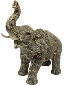 Διακοσμητικό Επιτραπέζιο Pearls Elephant 24x12x22.5εκ. - Μαύρο