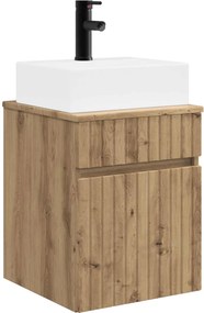 vidaXL Νιπτήρας Τοίχου Artisan Δρυς 39 x 41 x 62,5 εκ