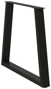 vidaXL Πόδια Τραπεζαρίας Σχήματος V 2 τεμ. Μαύρο 80x(72-73,3) εκ. Ατσάλι