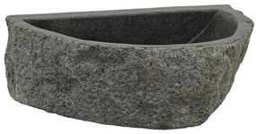 vidaXL Κρεμαστή Λεκάνη Γκρι (30-37) x (25-30) x 12 εκ. Πέτρα Ποταμού