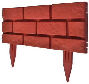 Διαχωριστικό Γκαζόν με Σχέδιο Πυρότουβλα 11 Τεμ.