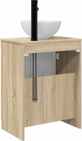 vidaXL Καθρέφτης μπάνιου με νιπτήρα Sonoma Δρυς 54 x 35 x 83 εκ