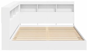 vidaXL Κρεβάτι Βιβλιοθήκης Λευκό 140 x 200 cm Επεξεργασμένο ξύλο