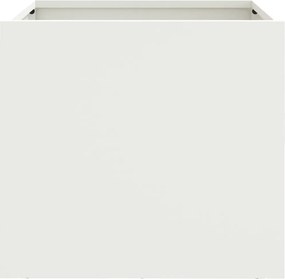 vidaXL Ζαρντινιέρα Λευκή 32x30x29 εκ. από Χάλυβα