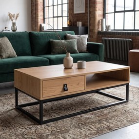 ΤΡΑΠΕΖΆΚΙΑ ΣΑΛΟΝΙΟΎ ABBOTT METAL AND WOOD LOW TABLE M1 HD6624