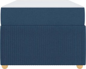vidaXL Σκελετός Κρεβατιού με στρώμα Μπλε 90 x 200 cm ύφασμα