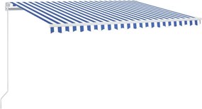 vidaXL Αναδιπλούμενη τέντα Μπλε και άσπρο 400 x 300 εκ