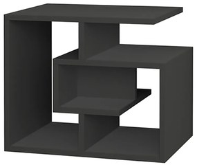 Τραπεζάκι βοηθητικό Labirent Megapap χρώμα ανθρακί 54x40x45εκ.