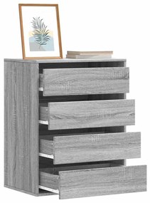 vidaXL Συρταριέρα Γκρι Sonoma 60x41x76 εκ. από Επεξεργ. Ξύλο