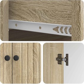 vidaXL Πλαϊνό γραφείο Sonoma Δρυς 66 x 34,5 x 90 εκ Επεξεργασμένο Ξύλο