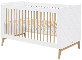 Βρεφικό Κρεβάτι Paris 70x140cm  White + Oak Bopita