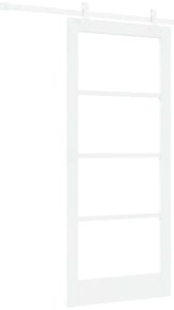 vidaXL Συρόμενη Πόρτα Λευκό 86 x 198.5 cm Ξύλο και μέταλλο