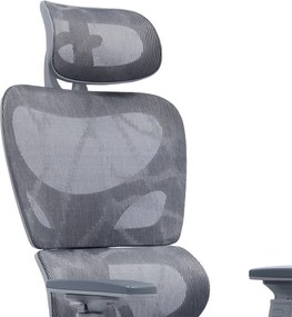 Καρέκλα γραφείου διευθυντή με υποπόδιο LINUX mesh γκρι 61x63x117/125