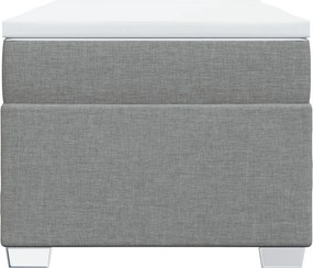 vidaXL Κρεβάτι Boxspring με Στρώμα Ανοιχτό Γκρι 80x200 εκ. Υφασμάτινο