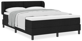 vidaXL Κρεβάτι με Στρώμα Μαύρο 140x200 εκ. Ύφασμα