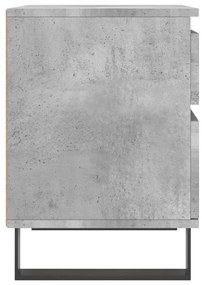 vidaXL Κομοδίνο Γκρι Σκυροδέματος 40 x 35 x 50 εκ. από Επεξεργ. Ξύλο